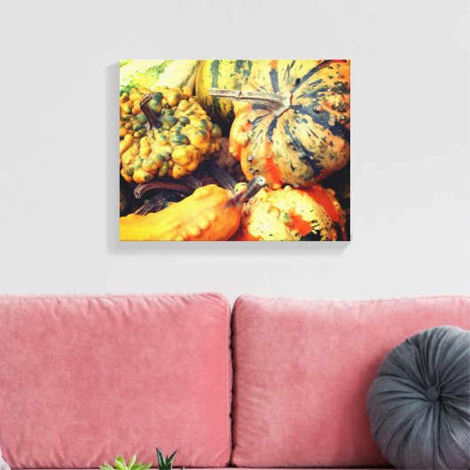 Kleurrijke Fancy bronnen sluiten op Canvas Afdruk (Insitu (Woonkamer))