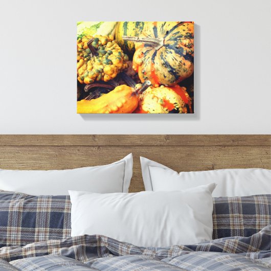 Kleurrijke Fancy bronnen sluiten op Canvas Afdruk (Insitu (Slaapkamer))