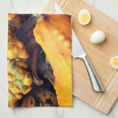 Kleurrijke Fancy bronnen sluiten op Theedoek (Quarter Fold)