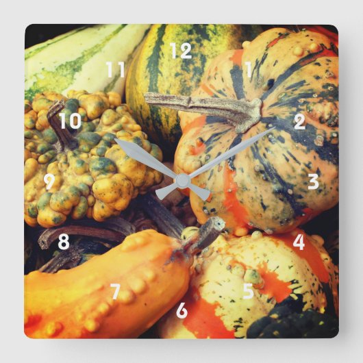 Kleurrijke Fancy bronnen sluiten op  Vierkante Klok (Voorkant)