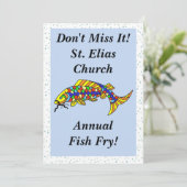 Kleurrijke Fancy Fish Fry Kaart (Staand voorkant)