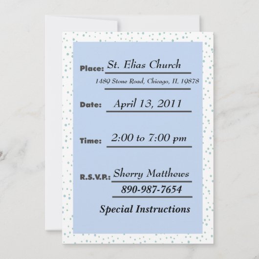 Kleurrijke Fancy Fish Fry Kaart (Achterkant)