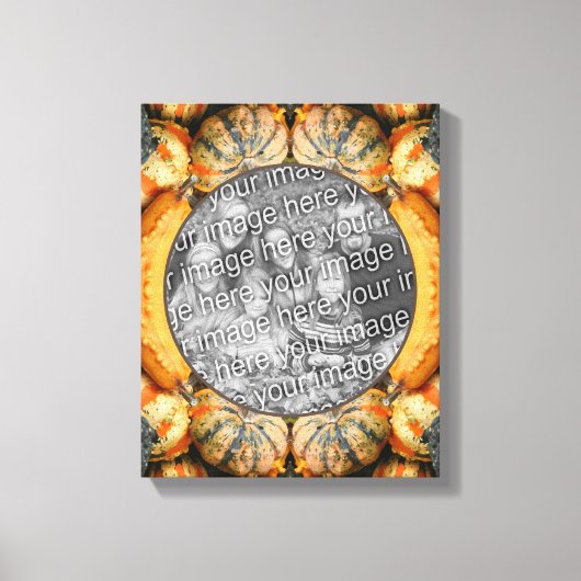 Kleurrijke Fancy kalebassen Creëer je eigen foto Canvas Afdruk (Voorkant)