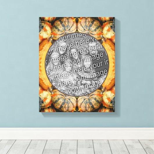 Kleurrijke Fancy kalebassen Creëer je eigen foto Canvas Afdruk (Insitu (Houten vloer))