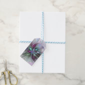 Kleurrijke Fantasie Abstracte Moderne Fractal Bloe Cadeaulabel (Met Touw)