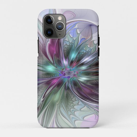 Kleurrijke Fantasie Abstracte Moderne Fractal Bloe Case-Mate iPhone Case (Achterkant)