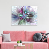 Kleurrijke Fantasie Abstracte Moderne Fractale Blo Canvas Afdruk (Insitu (Woonkamer))