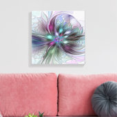 Kleurrijke Fantasie Abstracte Moderne Fractale Blo Canvas Afdruk (Insitu (Woonkamer))