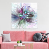 Kleurrijke Fantasie Abstracte Moderne Fractale Blo Canvas Afdruk (Insitu (Woonkamer))