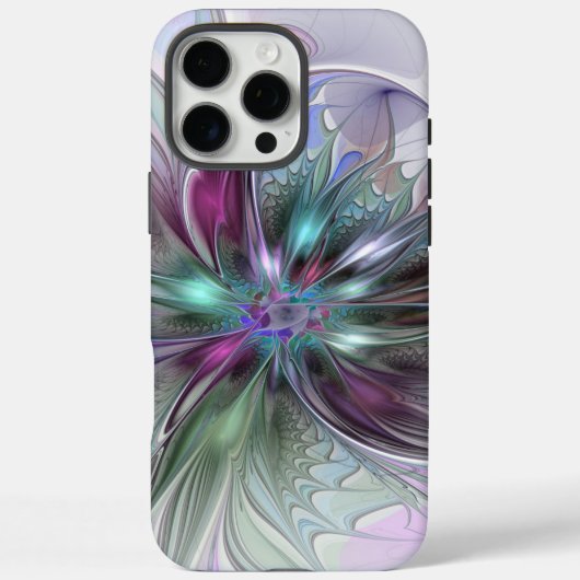 Kleurrijke Fantasie Abstracte Moderne Fractale Blo Case-Mate iPhone Case (Achterkant)