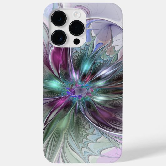 Kleurrijke Fantasie Abstracte Moderne Fractale Blo Case-Mate iPhone Case (Achterkant)
