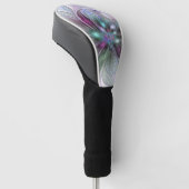 Kleurrijke Fantasie Abstracte Moderne Fractale Blo Golfheadcover (Schuin)