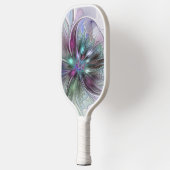 Kleurrijke Fantasie Abstracte Moderne Fractale Blo Pickleball Paddle (Links)