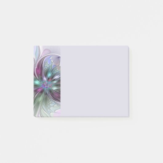 Kleurrijke Fantasie Abstracte Moderne Fractale Blo Post-it® Notes (Voorkant)