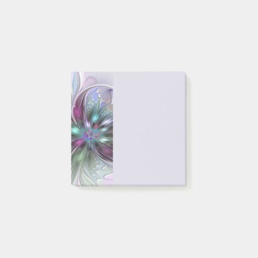 Kleurrijke Fantasie Abstracte Moderne Fractale Blo Post-it® Notes (Voorkant)