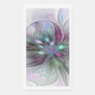 Kleurrijke Fantasie Abstracte Moderne Fractale Blo Servet