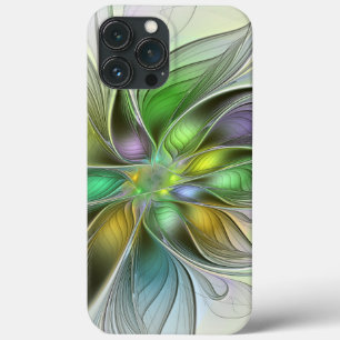 Kleurrijke Fantasie Bloem Modern Abstract Fractal Case-Mate iPhone Case