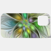 Kleurrijke Fantasie Bloem Modern Abstract Fractal Case-Mate iPhone Case (Achterkant (horizontaal))