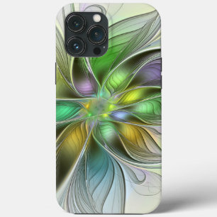 Kleurrijke Fantasie Bloem Modern Abstract Fractal Case-Mate iPhone Case