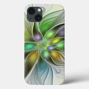 Kleurrijke Fantasie Bloem Modern Abstract Fractal Case-Mate iPhone Case