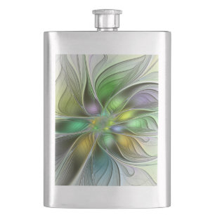 Kleurrijke Fantasie Bloem Modern Abstract Fractal Flacon