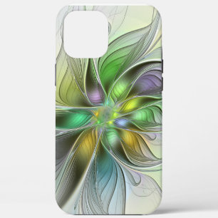 Kleurrijke Fantasie Bloem Modern Abstract Fractal iPhone 12 Pro Max Hoesje