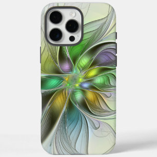 Kleurrijke Fantasie Bloem Modern Abstract Fractal iPhone 16 Pro Max Hoesje