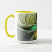 Kleurrijke Fantasie Bloem Modern Abstract Fractal Mok (Links)