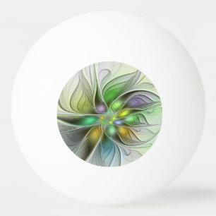 Kleurrijke Fantasie Bloem Modern Abstract Fractal Pingpongbal