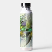 Kleurrijke Fantasie Bloem Moderne Abstracte Fracta Waterfles (Links)
