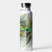 Kleurrijke Fantasie Bloem Moderne Abstracte Fracta Waterfles (Rechts)