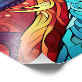 Kleurrijke fantasie draak foto afdruk (Hoek)