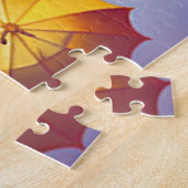 Kleurrijke fantasie fantasie meisje met paraplu's legpuzzel (Zijkant)