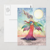 Kleurrijke Fantasie Fee Postkaart (Voorkant / Achterkant)