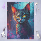 Kleurrijke Fantasie Kat Tissuepapier (Craft)