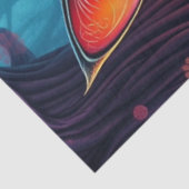Kleurrijke Fantasie Kat Tissuepapier (Detail)