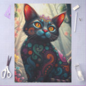 Kleurrijke Fantasie Kat Tissuepapier (Craft)