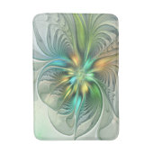 Kleurrijke Fantasie Moderne Abstracte Bloem Fracta Badmat (Voorkant Verticaal)