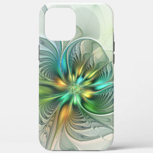 Kleurrijke Fantasie Moderne Abstracte Bloem Fracta Case-Mate iPhone Case