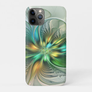 Kleurrijke Fantasie Moderne Abstracte Bloem Fracta Case-Mate iPhone Case
