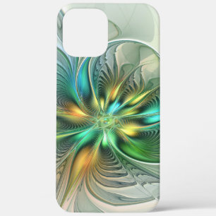 Kleurrijke Fantasie Moderne Abstracte Bloem Fracta Case-Mate iPhone Case