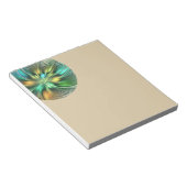 Kleurrijke Fantasie Moderne Abstracte Bloem Fracta Notitieblok (Schuin)