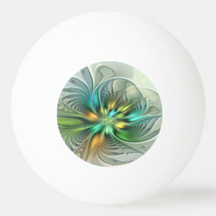 Kleurrijke Fantasie Moderne Abstracte Bloem Fracta Pingpongbal