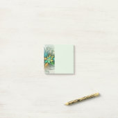 Kleurrijke Fantasie Moderne Abstracte Bloem Fracta Post-it® Notes (Op bureau)