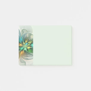 Kleurrijke Fantasie Moderne Abstracte Bloem Fracta Post-it® Notes