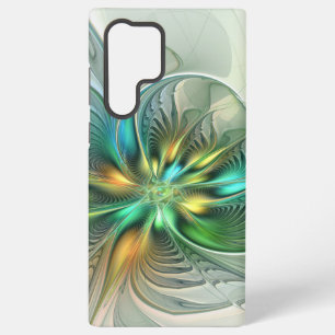 Kleurrijke Fantasie Moderne Abstracte Bloem Fracta Samsung Galaxy Hoesje