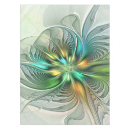 Kleurrijke Fantasie Moderne Abstracte Bloem Fracta Tafelkleed
