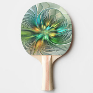 Kleurrijke Fantasie Moderne Abstracte Bloem Fracta Tafeltennisbatje