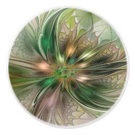 Kleurrijke Fantasie Moderne Abstracte Fractal Keramische Knop