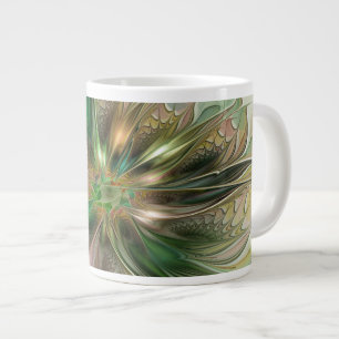Kleurrijke Fantasie Moderne Abstracte Fractale Blo Grote Koffiekop